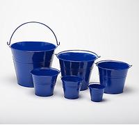 Pack of 10 Navy Blue 10cm (4") High Metal Buckets - Pots - Planters for Sweet Tree Kits, Plants, Favours, Storage (B9048)