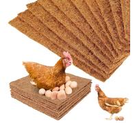 Pack of 10 Nesting Pads for Chicken Coop, 30 x 30 cm Chicken Nesting Pads for Chickens, Chicken Nesting Mats, Chicken Nesting Box Liners, Chicken Nest Mat Made of Coconut Fibre for Laying Eggs
