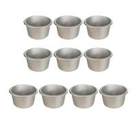 Pack of 10 Nonstick Western Cake Cup Molds Aluminum Muffins Tin Small Eggs Tart Moulds Practical Kitchen Tool Nonstick Cupcakes Bakings Cups