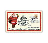 Pack of 10 North Pole Express Stamp Stickers (99.1 x 57.3 mm) Happy Christmas Labels for Presents, Card Making and Gifts Papa Prints®