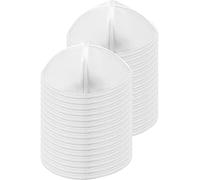 Pack of 10 or 30-Pcs - Hq 19/20CM Satin Kippah for Men & Boys, Yamaka Hat Designed in Israel - Kippot Bulk, White, M