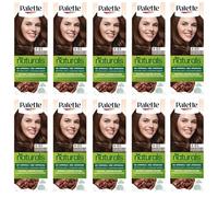 (Pack of 10) Palette Permanent Naturals Colour Cream 4-65 (765) Golden Chocolate Brown Hair Colour - Full Box - with English Instruction Leaflet