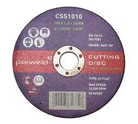 (Pack of 10) Parweld (4") 100mm x 1mm Thin Stainless Steel Cutting Discs - Metal Slitting Discs 16mm bore