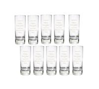 Pack of 10 Personalised Engraved Shot Glasses - Ideal for A Stag or Hen Party!!