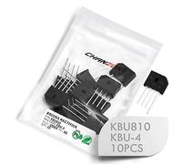 (Pack of 10 Pieces) Chanzon KBU810 Bridge Rectifier Diode 8A 1000V KBU-4 (SIP-4) Single Phase Full Wave 8 Amp 1000 Volt Electronic Silicon Diodes