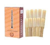 Pack Of 10 Pieces Clarinet Reeds Strength 2.5 Traditional Flat Clarinet Reeds Clarinet Bamboo Reeds Kit Violin Model Ornaments Musical Instrument Stringed Instruments Violin Parts Accessories