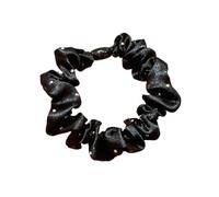 Pack of 10 Pleated Hair Bobbles for Women, Rhinestone Scrunchies, Hair Rings, Hair Accessories, Hair Bands, Rubber Bands, Hold Elastic Thin Bands for Ponytail Holders, Every Day, Party, Festival,