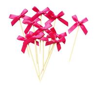 Pack of 10 Portable Bowknot Cake Insert Decorations for Birthdays and Bridal Showers in a Birthday Party Theme Bridal Showers Cake Toppers