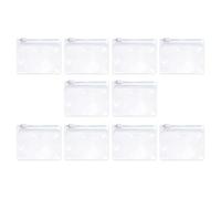 Pack of 10 Portable Zippered Pouches for and Pills Travel Friendly Transparency Bags for Easy Identification