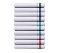 Pack of 10 Professional Catering Tea Towels - Heavy Duty Construction - Absorbent & Quick Dry - High Density Weave- Fade Resistant - Lint Free & No streaks - Bar, Restaurant Cloth