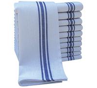 Pack of 10 Professional Catering Tea Towels - Heavy Duty Construction - Absorbent & Quick Dry - High Density Weave- Fade Resistant - Lint Free & No streaks - Bar, Restaurant Cloth (50 x 70 cm)