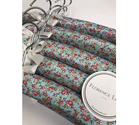 Pack of 10 Quality Padded Clothes Hangers ~ Several Patterns to choose from .. (Florence Blue)