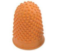 Pack of 10 Range Wholesale Thimblette Rubber for Note-Counting Page-Turning Size 3 Extra Large Orange Ideal for Home & Office ect..