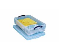PACK OF 10 - Really Useful 33 Litre Boxes Under bed, CD DVD Clear Storage Box
