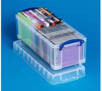 PACK OF 10 Really Useful 6.5 Litre Box - CD DVD Clear Storage 430 x 180 x 160 mm