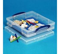 PACK OF 10 Really Useful 7 Litre Boxes Scrapbook Maps Stationery Clear Storage