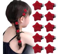 Pack of 10 Red Hair Clips Star Hair Clips Star Hair Clips Star Hair Clip Stars y2k Hair Clip for Women and Girls Hair Accessories