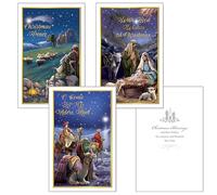 Pack of 10 Religious Christmas Cards with Envelopes - Nativity 97110