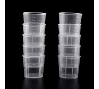 Pack of 10 Reusable 30ML Mixing Cups Plastic Measuring Cups Set with Scale for Mixing Resin Paints School Labs Supplies Small for Kitchen Use