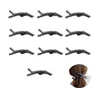 Pack of 10 Section Clips, Hairdresser, Hairdresser Clips, Hair Clips, Hairdresser, Hair Clip, for Styling Section, for Women or Girls, Salon at Home Use (Black)