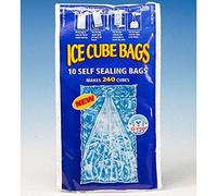 Pack of 10 SELF Seal ICE Cube Bags 24 Cubes PER Bag Makes 240 Cubes Caroline New