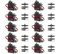 Pack of 10 Servo Motor Metal Gears: Servo MG90S Micro Servo Motor Compatible with Arduino, Servo Full Metal Gearbox 180 Degree Controllable Angle, Mini Motor for Arduino Model Making Robot Arm Plane