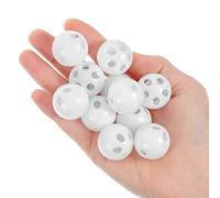 Pack of 10 Sew-In Rattle Balls, White Rattle Balls, Noise Maker for Cuddly Toys, Baby and Pet Toys, 24 mm Diameter, DIY Craft Set