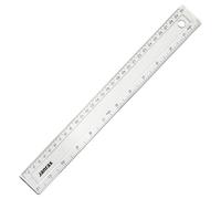 Pack of 10 Shatter Resistant 30cm Plastic Rulers by Janrax - Clear Measuring Rulers with Inch and Centimeter Markings, Durable Straight Edge for School, Office, Classroom, Maths, Drawing & Drafting