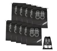 Pack of 10 shoe bags, travel, shoe bag, shoe bag for travel, home, black, Modern