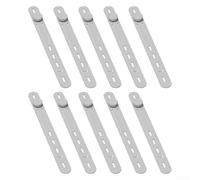 Pack of 10 silicone cable ties with secure buckle and elastic adjustability, reusable and multifunctional straps for organizing headphone and data cables efficiently (gray)