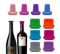Pack of 10 Silicone Wine Stoppers, Reusable Champagne Bottle Stoppers, Wine Bottle Stoppers, Bottle Caps, Glass Corks, Drinks Beer Champagne Bottles, Wine Stopper for 1.8 cm - 2.2 cm Inner Diameter