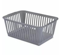 Pack Of 10 Silver/grey Handy Storage Basket Plastic Pharmacy Organiser School Office Kitchen Tidy Crate 30Cm