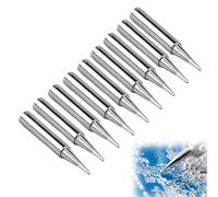 Pack of 10 Soldering Tips, 900M-T-B Soldering Tips, 1.2 mm Replacement Soldering Tips Set, Soldering Iron Tips, Soldering Tips Reactivator with Copper Core and Plating, Heat-Resistant, Lead-Free