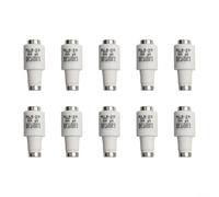 Pack of 10 Spiral Earthenware Fuses RL625 R021 DII Base E27 Rated 32A 500VAC with 50kA Interrupting Capacity for gG Fuse Protection