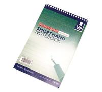 [Pack of 10] Spiral Shorthand A5 Softback Spiral 160 Page Lined Notebook