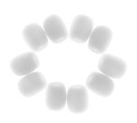 Pack of 10 Sponge Lapel Lavalier Clip-on Microphone Wind Muff Windshield - White, 28 x 22 x 8mm