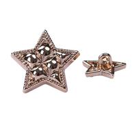 Pack of 10 Star Buttons for Sewing, Metal Shirt Buttons with Shaft, Replacement Buttons Craft Buttons for DIY Sewing Jumper Coats Cardigan, Suit, Cardigan, Costumes, Sewing, Gift Box Decoration, Gold