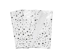 Pack of 10 Stars Luxury Silver Metallic Plastic-Free 18gsm Tissue Paper Sheets 50x70cm - Patterned Tissue Paper for Xmas, New Year, Party, Wedding, Birthday Packing Present Gift Box DIY Art Crafts