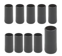 Pack of 10 Stop Stops 40 mm Charcoal Grey with Washers and Screws for Blind and Roller Shutter - Buffer Stop - Roller Shutter Protection Cap - Made in France