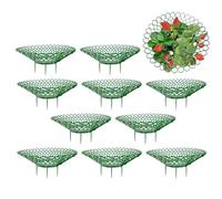 Pack of 10 Strawberry Plant Supports - Fruit Plant Supports, Strawberry Propagation Shelves | Reusable Cage with Growing Frame, Multi-Purpose Plant Rack for Balcony, Clean Garden Strawberries