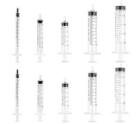 Pack of 10 Syringes 1ML 3ML 5ML 10ML 20ML 5 Dosage Sizes Reusable Syringe Dosing Syringe Without Needle, Perfect for Animal Feeding, Plant Watering and Laboratory Experiments