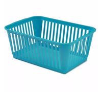Pack Of 10 Teal/blue Plastic Handy Storage Basket Pharmacy Organiser School Office Kitchen Tidy Crate Baskets 25 Cm