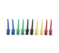 Pack of 10 Test Hook Clips Probes for Electronic Testing with For Mini Grabber PA Connector, Compatible with DIY Tools to Improve Testing Efficiency (5 Colors x 2)
