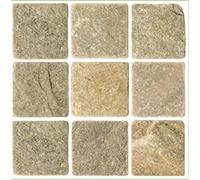 Pack of 10 Tile Stickers Cream Stone Light Mosaic Effect self Adhesive Wall Art Decor Tile transfers Bathroom backsplash Kitchen splashbacks Peel and Stick Tile Cover