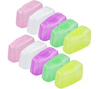 Pack of 10 Toothbrush Case, Toothbrush Case, Protective Cap, Toothbrush Cover, Toothbrush Protector, Travel Toothbrush Case, Toothbrush Protection for Toothbrush Housing (5 Colours), Pink, blue, green