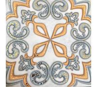 Pack of 10 Traditional Gold foil Tile transfers Stickers Peel and Stick-Room Wall Art Decor self Adhesive Vinyl Decals-Kitchen Bathroom backsplash-Vintage Victorian Moroccan Mosaic 15x15 cm (Gold 2)