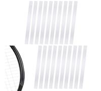 Pack of 10 Transparent Badminton Headband, Racket Head Frame Protection Sticker, Racket Head Protection Sticker, Head Edge Protection Tape, Badminton Racket, Thickened and Wear-Resistant, 12 x 4.2 cm