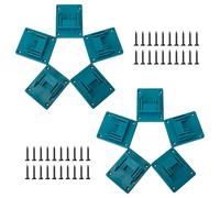 Pack of 10 Wall Mount Tool Holder for Makita 18 V, Power Tool Drilling Tools Holder with 40 Screws, Machine Holder, Battery Holder for Workshop and Garage, 14.4/18 V