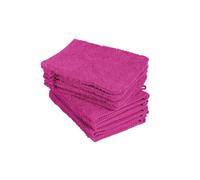 Pack of 10 Wash Mitts Size 15 x 21 cm Magenta 100% Cotton