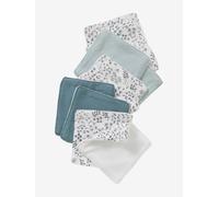 Pack of 10 Washable Wipes white/green/print